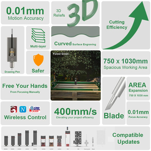 Oem Neje grosir mesin ukir Laser <span class=keywords><strong>Diy</strong></span>, mesin pemotong pengukir 130w E80 1030X750mm untuk semua bahan - Product Image 5