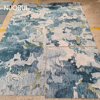 Dalles de moquette et planches de moquette en nylon imprimé de qualité supérieure, design abstrait moderne pour musées d'art et villas d'hôtels de luxe