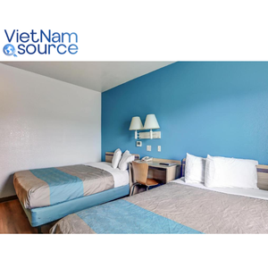 Personnalisation conçue ensemble de meubles pliants en bois pour salle à manger Motel 6 hôtels chaîne de villas bienvenue espace de vie traitement - Product Image 2