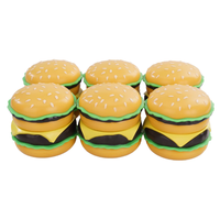 Broyeur en forme de hamburger à double couche biodégradable pour accessoires de fumer aux herbes
