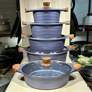 Juego de Utensilios de Cocina de Aluminio de 10 Piezas, Cacerola de Gran Capacidad de 20-32 cm para el Mercado de Oriente Medio, Fabricación <span class=keywords><strong>China</strong></span>, Lista para Enviar, Antiadherente - Product Image 5