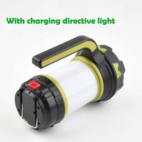 Lámpara de mano con doble fuente de luz T6+60 LED, gran capacidad, carga USB, luz fuerte de largo alcance, recargable, para camping y jardín