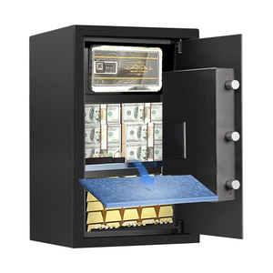 Mini <span class=keywords><strong>coffre</strong></span>-<span class=keywords><strong>fort</strong></span> de sécurité AL002-70G pour la maison avec serrure à clé, durable et sécurisé, entièrement soudé - Product Image 4