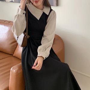 Robe coréenne élégante à col rond pour femme, ensemble deux pièces plissé, rajeunissant et durable, pour une allure jeune et élégante - Product Image 6