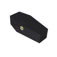 Urna Funeraria de Madera Negra Pequeña para Mascotas, en Forma de Ataúd, para Cenizas de Perros y Gatos, con Logotipo Personalizado, Servicio OEM y ODM, Precio de Fábrica
