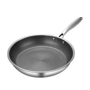 Poêle à frire en acier inoxydable nid d'abeille, antiadhésive, à faible émission de fumée pour les steaks et les œufs, style Plus - Product Image 2