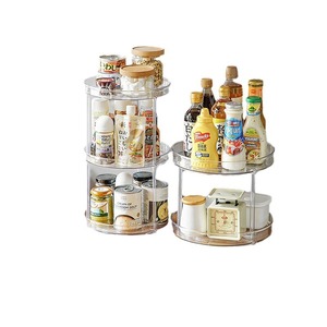Pet <b>Rotating</b> <b>Storage</b> <b>Rack</b> 3 Tier Round Lazy Susan Kitchen Condiment Organizer Multi Function Household <b>Storage</b> Solution - Product Image 3