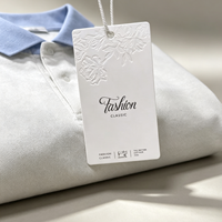 EPendentifs carton gaufrés luxe sur mesure, étiquettes brodées, accessoires de vêtements pliables personnalisés