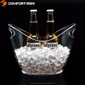 Marzo Expo promoción Champagne cerveza vino fresco plástico transparente cubo de hielo