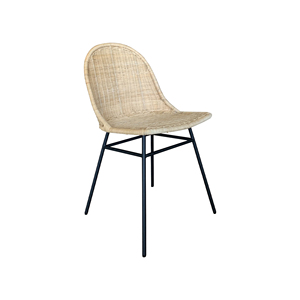 HLM56 Nordique Minimaliste Extérieur Jardin Balcon Rotin Café <span class=keywords><strong>Chaise</strong></span> Cadre En Métal Tissé Canne À Manger <span class=keywords><strong>Chaise</strong></span> - Product Image 2