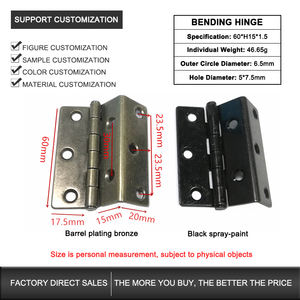 3 charnières pliantes charnière à angle <span class=keywords><strong>droit</strong></span> charnière de porte d'armoire de boîte en <span class=keywords><strong>bois</strong></span> charnière pour meubles pliants - Product Image 5