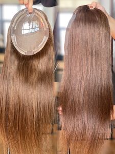 Donneur unique coupé de jeune fille non transformé brut naturel cheveux femmes Topper Mono dentelle toupet 5.5X6 pouces facile à installer - Product Image 6