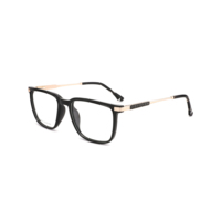 Monture de lunettes optiques carrées TR |   Temple en métal |   Couleur dégradée transparente |   Lunettes de vue |   Couleurs multiples