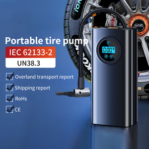 Qualité supérieure Mini sans fil 120W numérique électrique Portable pompe à Air nouveauté noir voiture moniteur de <span class=keywords><strong>pression</strong></span> des pneus - Product Image 2