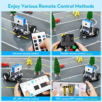 Yahboom Tinybit Plus, Coche Robótico Educativo con Interfaz de Pinza de Cocodrilo, con Certificación CE y RoHS para BBC Microbit V2 y V1