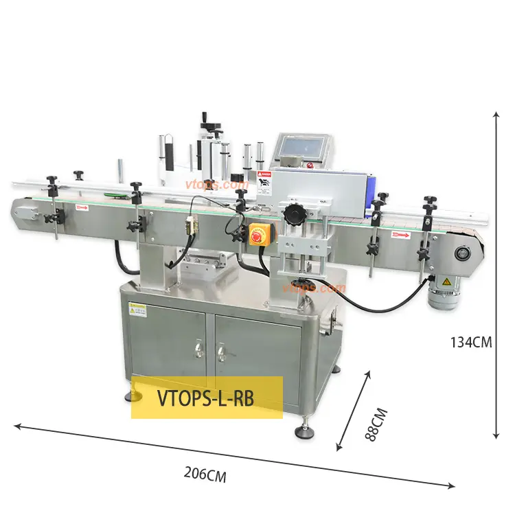 VTOPS ODM מכונת תיוג בקבוקים מלא מעגל 100 מ""ל 500 מ""ל תיוג בקבוקים אנכי