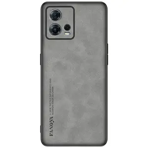 मोटोरोला मोटो G84 X30 S30 प्रो एज 40 नियो कैमरा प्रोटेक्शन फंडा के लिए मोटोग54 केस शीपस्किन लेदर सॉफ्ट टीपीयू फ्रेम फोन कवर