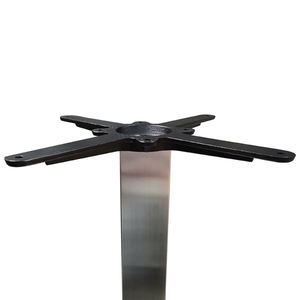 أرجل طاولة مربعة من الفولاذ المقاوم للصدأ # قاعدة شريط سحري + أقدام قابلة للتعديل # تشطيب مصقول مصقول (يتضمن العمود المركزي) - Product Image 6