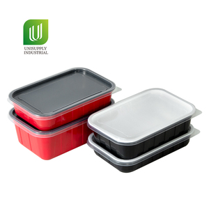 Disposable Plastic Food Box Take Away Food container 3/4 Compartment Round Lunch box Bento Box with Lid