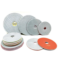 Disques de polissage diamantés circulaires pour marbre, utilisation humide et sèche, 4 pouces (100 mm), de 30 à 8000 grains, OEM