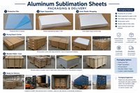 Feuille d'aluminium pour sublimation à coins arrondis de 0,65 mm, blanc brillant, 8x10, 8x12, 12x18 pouces, vierge