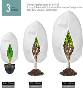 Winter Protection for <b>Plants</b>, Breathable, Tear-Resistant Frost Protection <b>Plants</b>, Zip Protective <b>Cover</b> Outdoor for Shrubs, Trees - Product Image 5
