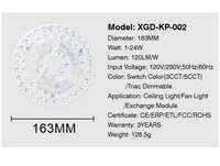 Certificat ETL ERP 24W Module DOB LED d'échange pour ventilateur lumière plafonnier couleur modifiable sans scintillement LED Module PCBA