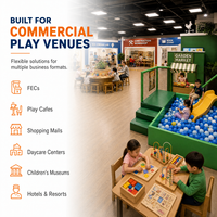 Ensemble de jeux souples commerciaux, Livre de construction, Village de jardin, Piscine à balles, Zones d'activités de découverte conformes aux normes ASTM