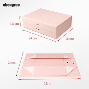Chengruro pita kertas hadiah penutupan magnetik dapat dilipat gaya buku bentuk buku pita timbul untuk kemasan perhiasan makanan bayi - Product Image 5