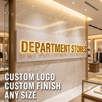 Logos d'entreprise pour les entreprises, logo 3D personnalisé, panneau lumineux LED, enseigne lumineuse LED rétroéclairée, métal doré, acrylique, enseigne lumineuse LED