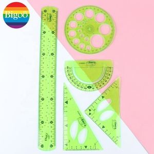 Gói tùy chỉnh 5 cái hình học thiết lập với 30 cm rõ ràng nhựa cai trị linh hoạt Công cụ vẽ Bộ dụng cụ cho sinh viên và các trường học - Product Image 3