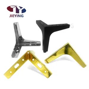 Jieying mobilya bacak üreticileri donanım aksesuarları avrupa kalınlaşmak elmas şekilli üç bacaklı başucu masa kanepe bacak