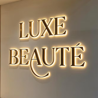 Enseigne Lumineuse LED Personnalisée pour Studio de Cils – Décoration Murale de Luxe pour Clinique Esthétique, Spa Médical, Salon – Enseigne Métallique 3D Rétroéclairée pour Intérieur et Extérieur