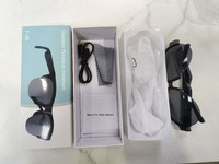 Lunettes de soleil polarisées anti-lumière bleue avec indicateur de batterie LED, écouteurs Bluetooth avec examen UV, casque transparent