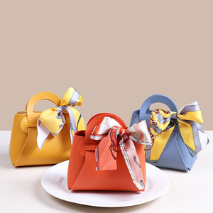 Bolsa de Regalo de Boda de Cuero Mini Reciclable con Logotipo Personalizado, Caja de Dulces Portátil, Caja de Regalo de Cuero con Cinta - Product Image 6
