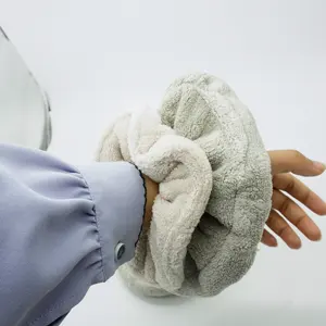 Nieuwe Mode Grote Handdoek Scrunchies Microfiber Zachte Fluwelen Haarband Paardenstaart Houders Drogen Badstof Scrunchies Voor Haar Vrouwen