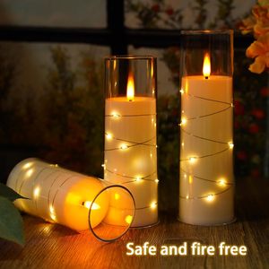 Bougie LED à piles en plastique acrylique blanc chaud, prix d'usine, pour décoration de mariage, dîner, Noël - Product Image 2