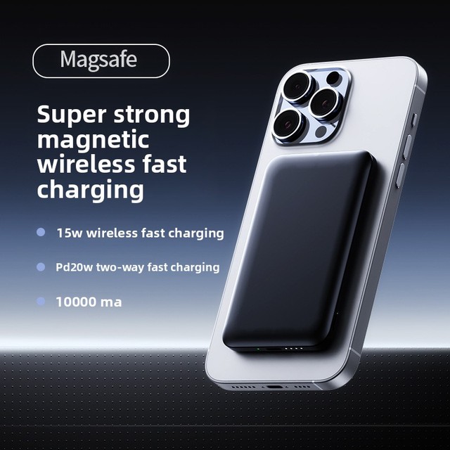 Semi-solid-state Alloy Battery Explosion-proof No Fire Magnetic Wireless Power Bank 5000mAh Fast Charging 22.5W