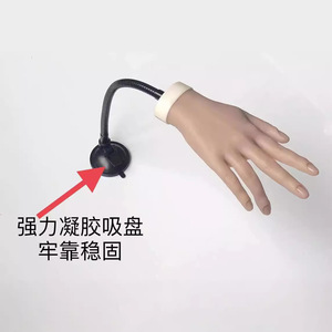 Modèle de main en silicone pour la pratique de la <span class=keywords><strong>manucure</strong></span> avec articulation flexible, main prothétique en silicone avec plaque à ongles - Product Image 4