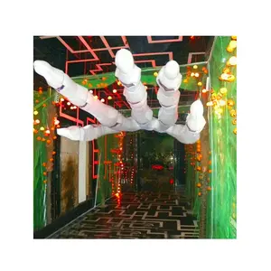 3m New Party Decoration Lighting Monster Hand Inflatable Ghost Hanging Skeleton Hand Model For Bar Halloween Decoration
