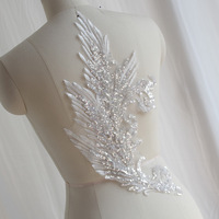 LS332 Paillettes colorées en polyester brodées en dentelle pour vêtements, robe de mariée, accessoires de conception.