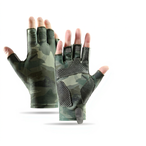 Gants de pêche personnalisés en soie glacée, paume épaissie pour une protection accrue, antidérapants, pour le cyclisme et la pêche en extérieur - Product Image 1
