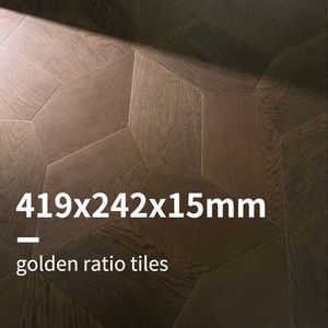 Pentagone Géométrique Chêne Parquet Multicolore 1.2mm Placage Style Design Européen pour Chambre Salon Villa - Product Image 5