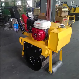 Walk Behind Road Compactor Vibratory Hand Vibratory Pedestrian Roller Asphalt Double Drum Roller Compactor