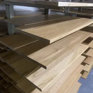 Tapis d'escalier en bois de chêne massif naturel, épaisseur de 1 à 4 pouces