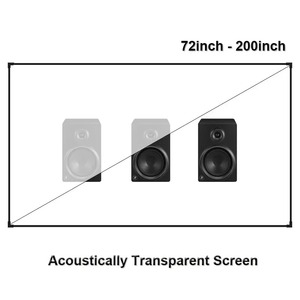 <span class=keywords><strong>Tissu</strong></span> acoustiquement transparent HEYU avec écrans de projection acoustiques tissés blancs, cadre fixe en alliage d'aluminium floqué 1 cm - Product Image 1