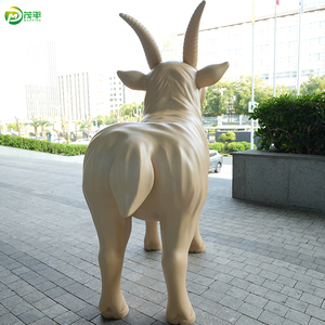 Nhà máy tùy chỉnh phim hoạt hình hiện đại nhựa sợi thủy tinh lớn động vật ngoài trời trang trí Dê điêu khắc - Product Image 6