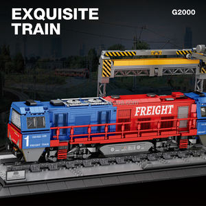 Reobrix 66021 G2000 <span class=keywords><strong>Train</strong></span> de marchandises européen Simulation scène modèle blocs de construction ensembles moc assemblage Puzzle jouet pour enfants cadeau - Product Image 3