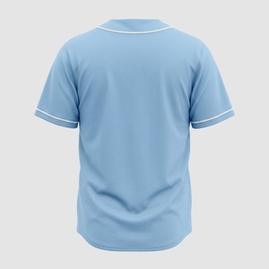 Uniforme de Béisbol Personalizado, 100% Poliéster Transpirable, Camiseta de Béisbol con Botones para Hombre, Unisex, Letras y Números Cosidos - Product Image 4
