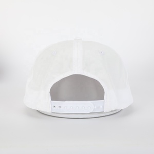 BSCI High Quality Embroidery Patch Logo 5 Panel <strong>White</strong> Polyester Sport Gorras Wholesale Custom Hat <strong>Flat</strong> Brim Rope Snapback <strong>Cap</strong> - Product Image 5